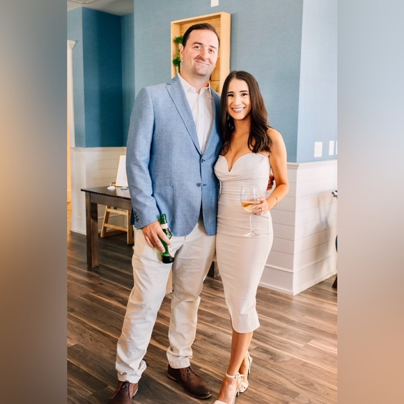 REVOLVE More to Come - Sophia Strapless Midi Dress in White (XS) - Picture 5 of 5